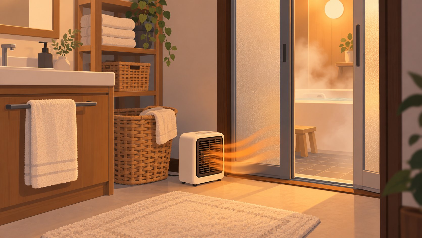 セラミックファンヒーターは脱衣所とトイレに絞って使う