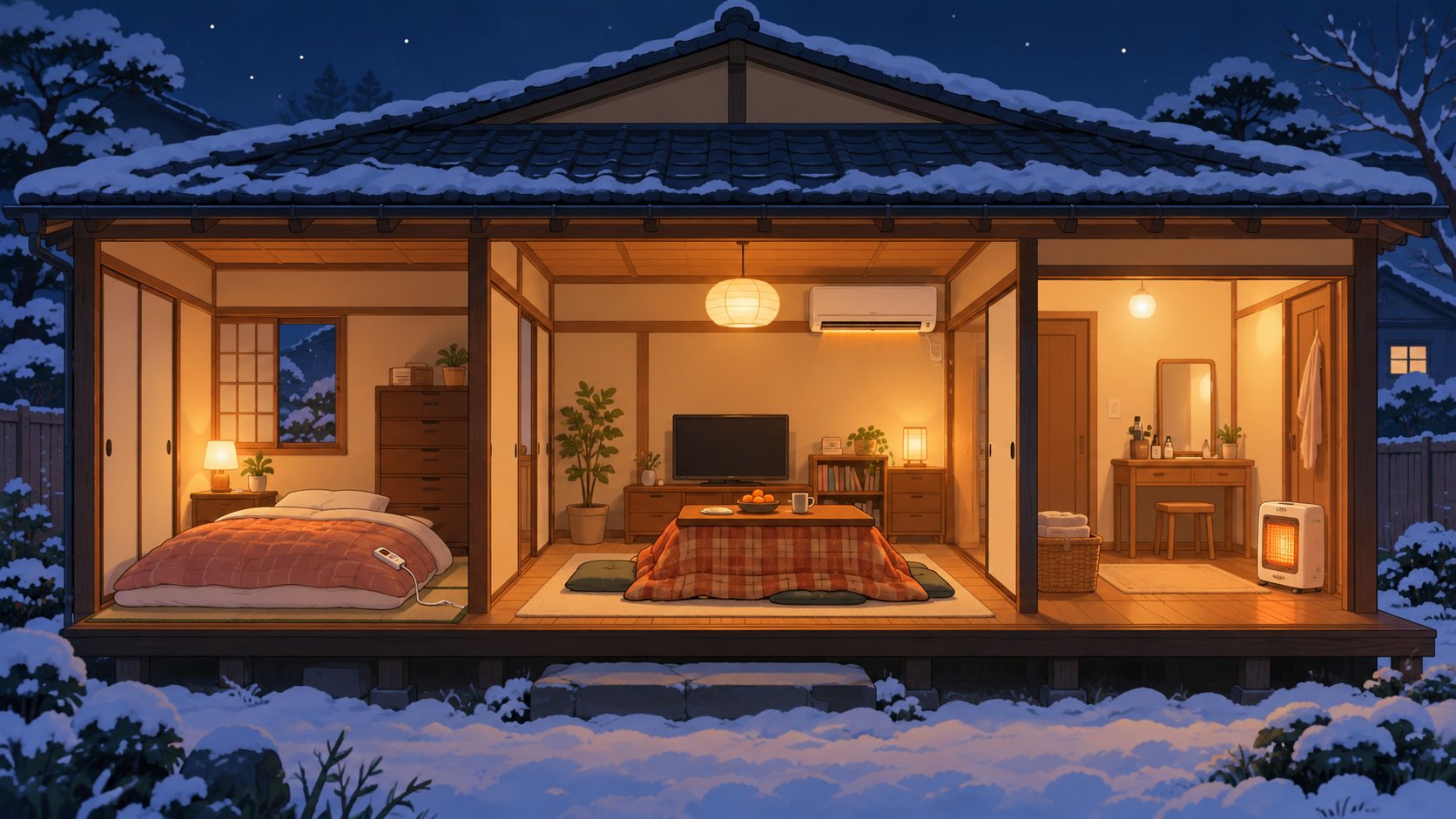 暮らし方別の組み合わせ|エアコンとどう使い分けるか