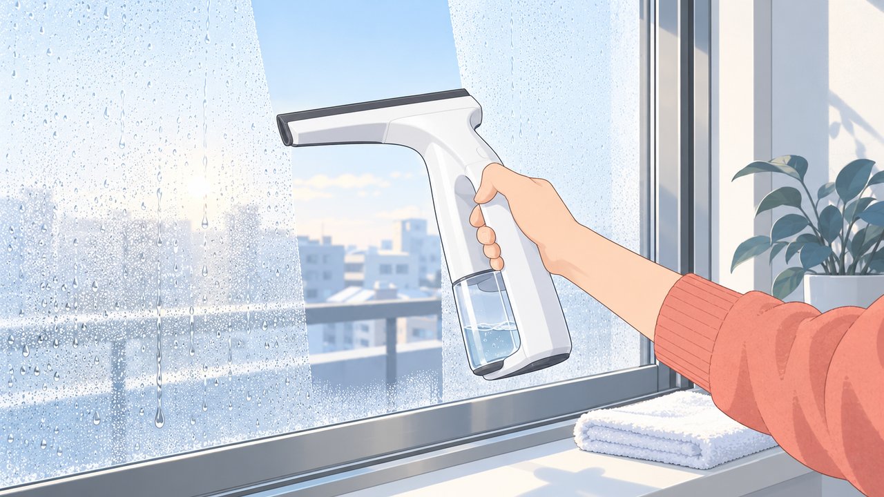 ついた結露は朝のうちに「取る」：雑巾より窓用バキューム