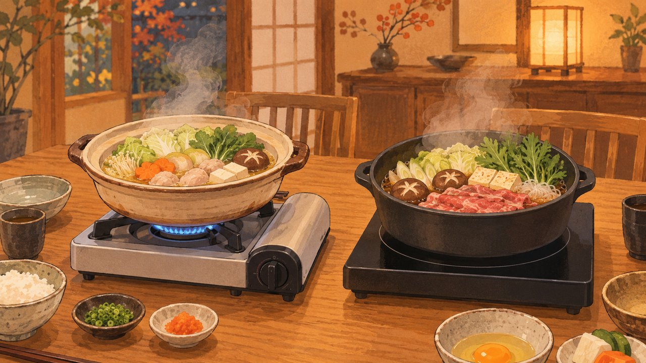 カセットコンロと卓上IHの違いは「熱の出し方」